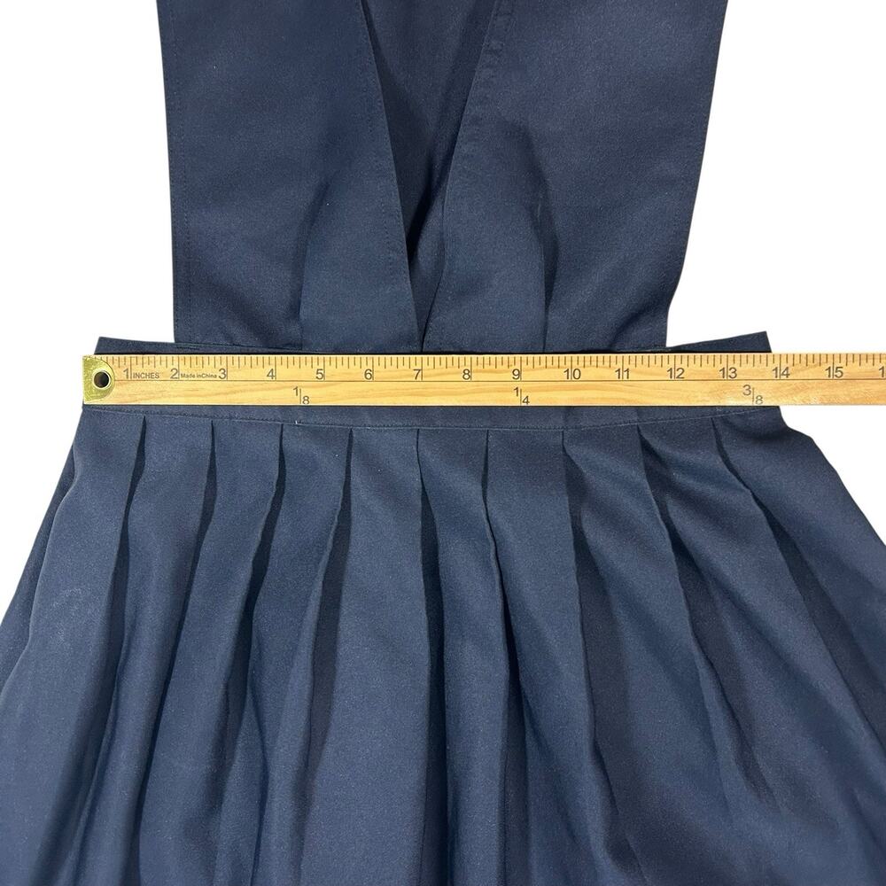 French Toast Navy Blue Jumper Girls V Neck Pleated School Uniform Sz 14.5 - Picture 5 of 10